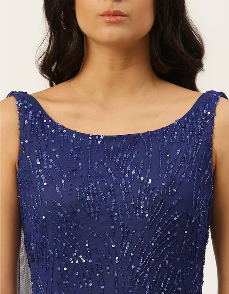 Sequined Embellished Party Maxi Dress