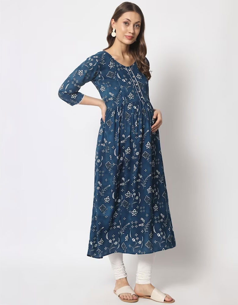 Women Ethnic Motifs Printed Maternity Kurta