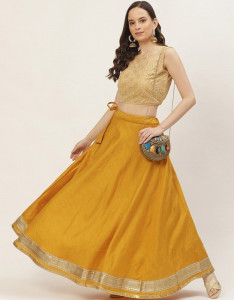 Women Maxi-Length Flared Lehenga Ethnic Skirt