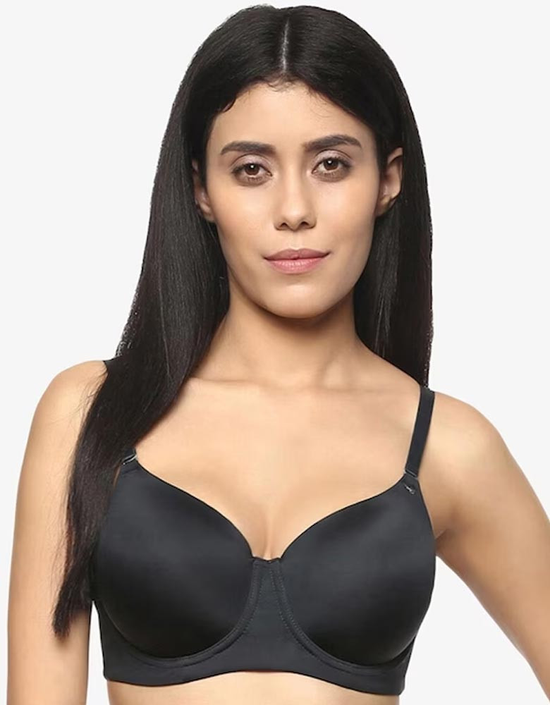 Pack of 2 Black & Navy Blue Full Coverage Underwired Lightly Padded Everyday Bra