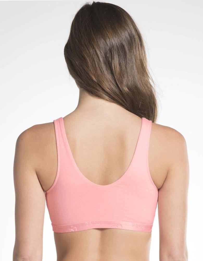 Pink Solid Non-Wired Lightly Padded Everyday Bra