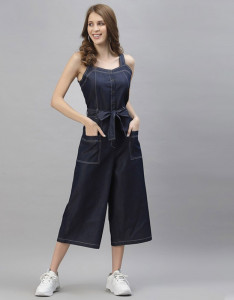 Navy Blue Basic Jumpsuit