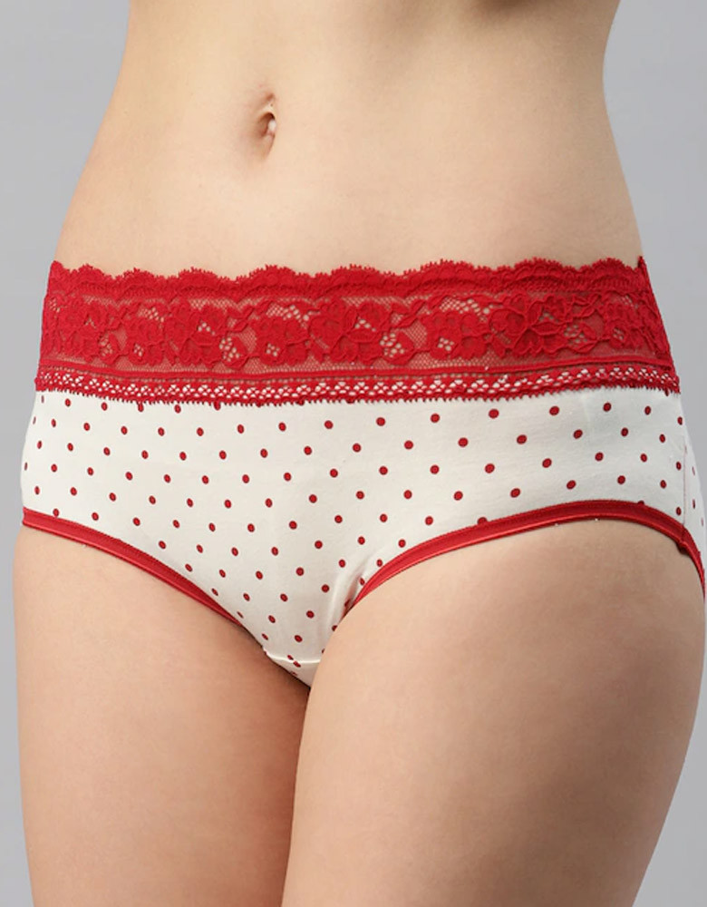 Women Pack of 5 Lace Detail Hipster Briefs