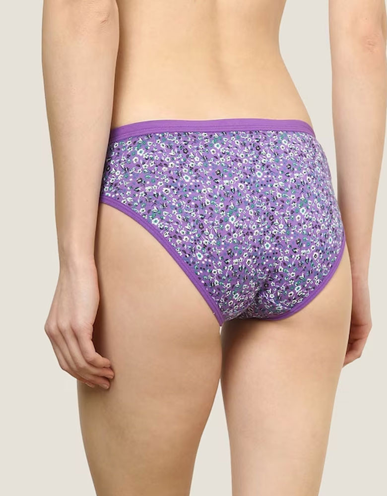 Women Pack Of 6 Printed Cotton Hipster Briefs