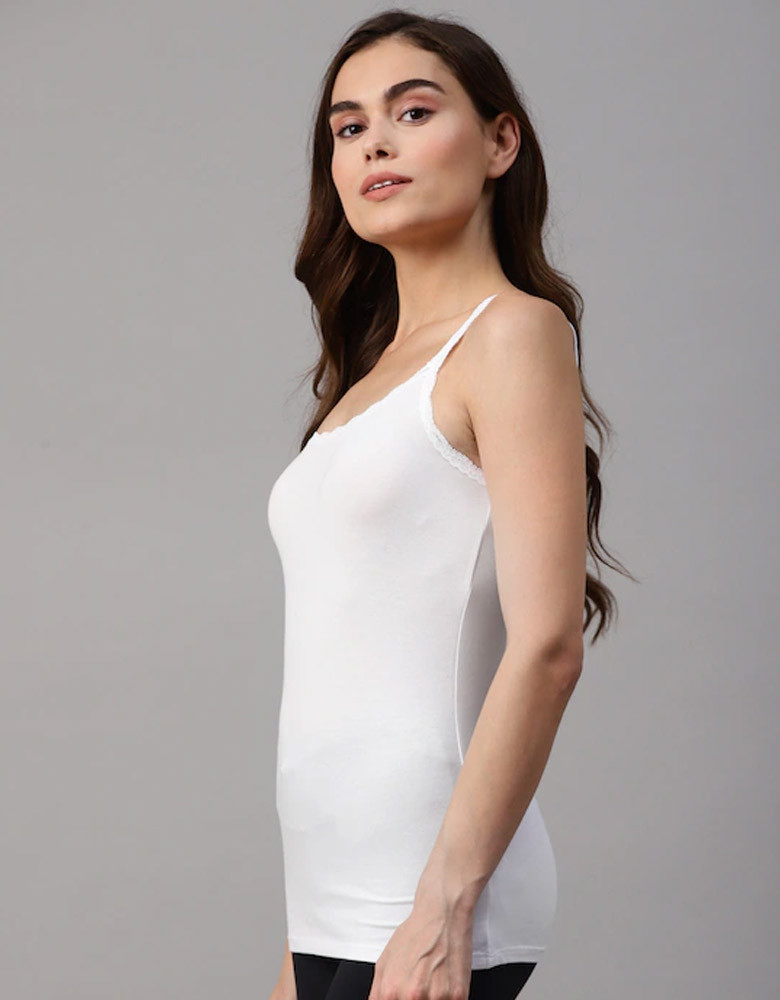 Women White Solid Camisole