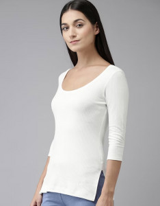 Women Anti Bacterial Round Neck Thermal Top