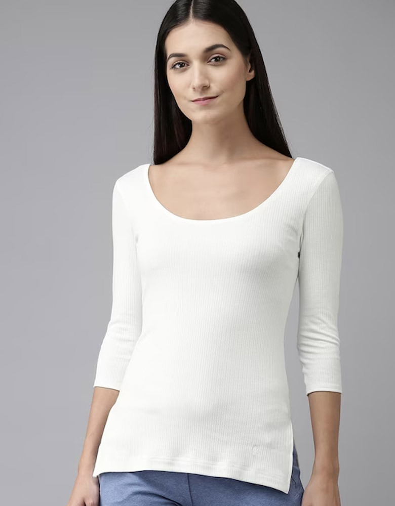 Women Anti Bacterial Round Neck Thermal Top