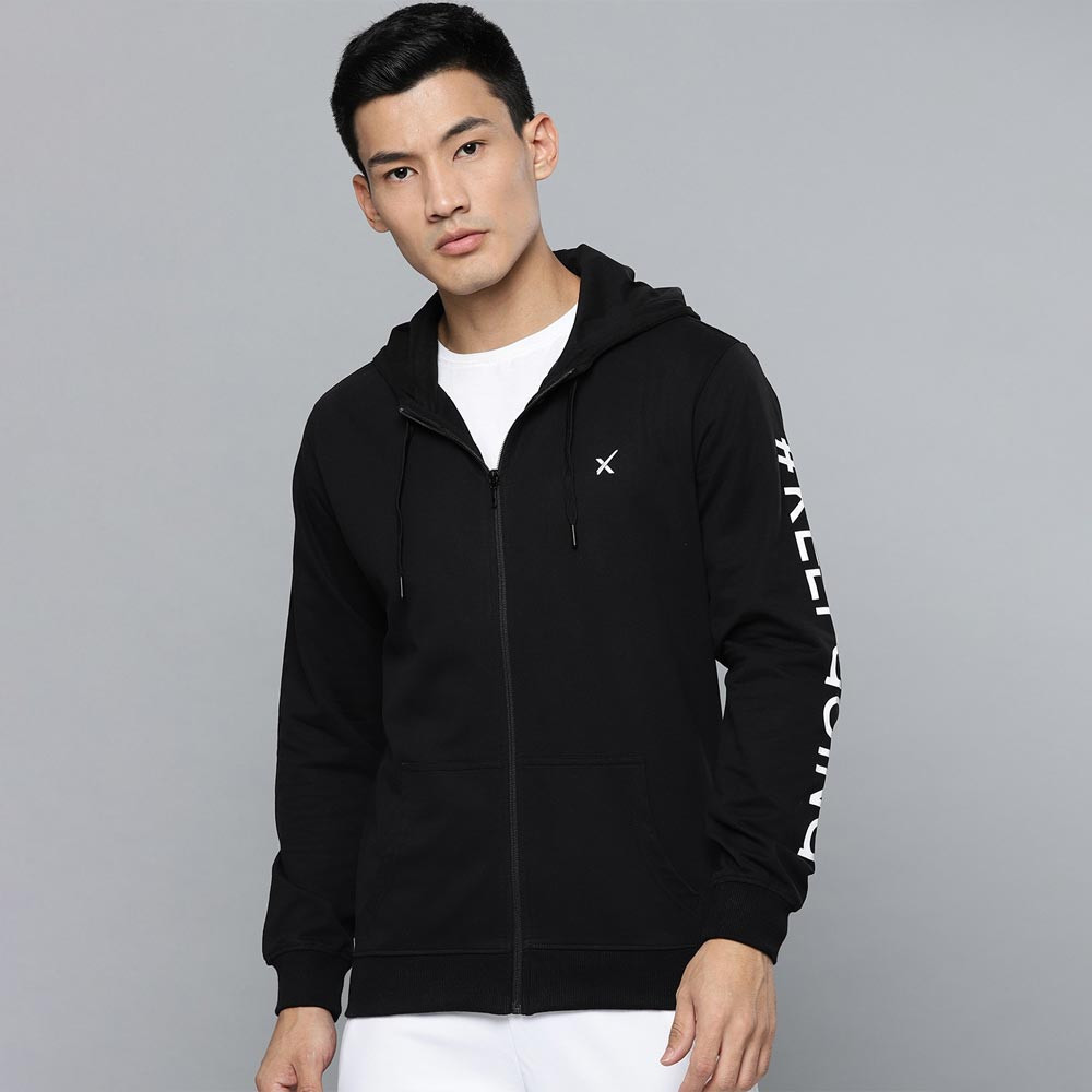 Men Lifestyle Hooded Printed Sweatshirt