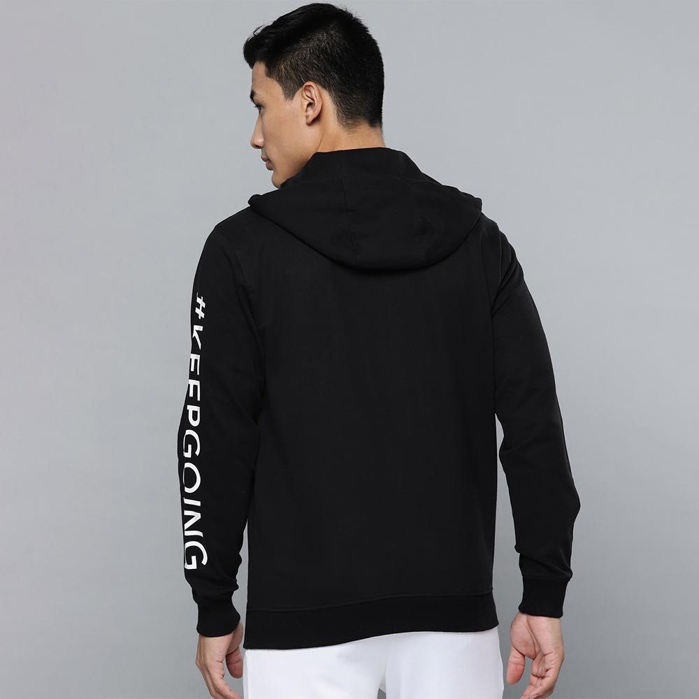 Men Lifestyle Hooded Printed Sweatshirt