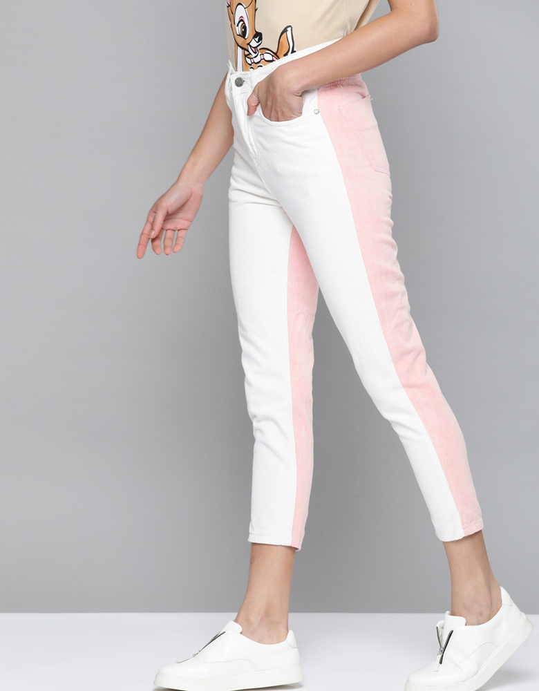 Women White Skinny Fit Stretchable Cropped Jeans