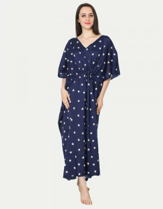 Plus Size Printed Maxi Kaftan Nightdress