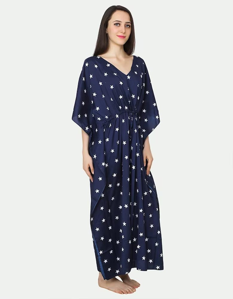 Plus Size Printed Maxi Kaftan Nightdress
