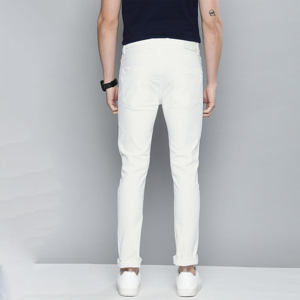 Men White Skinny Fit Mid-Rise Clean Look Stretchable Jeans