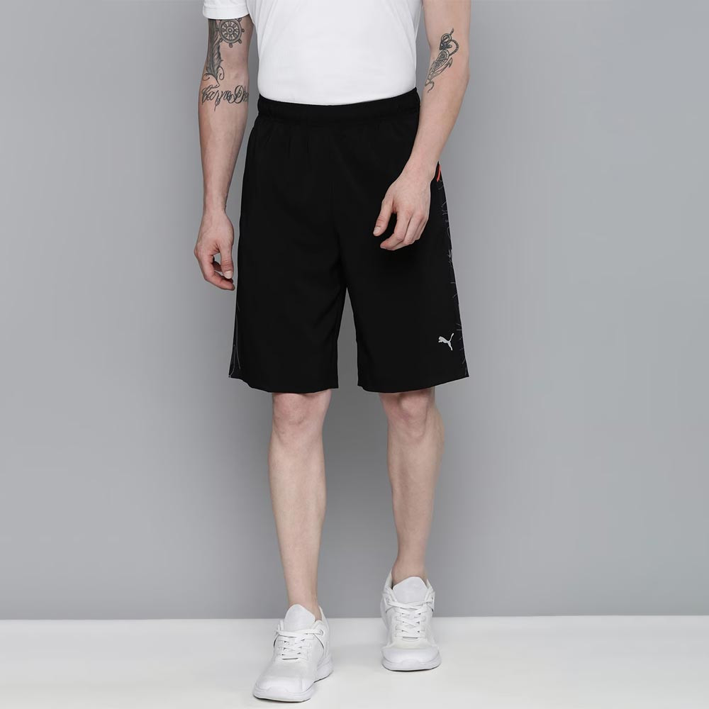 Men Black Printed Virat Kohli Active Sports Shorts