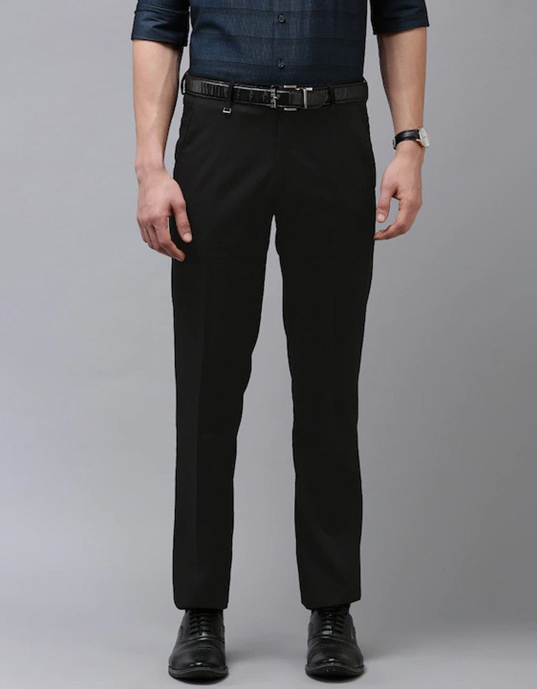 Men Black Slim Fit Trousers