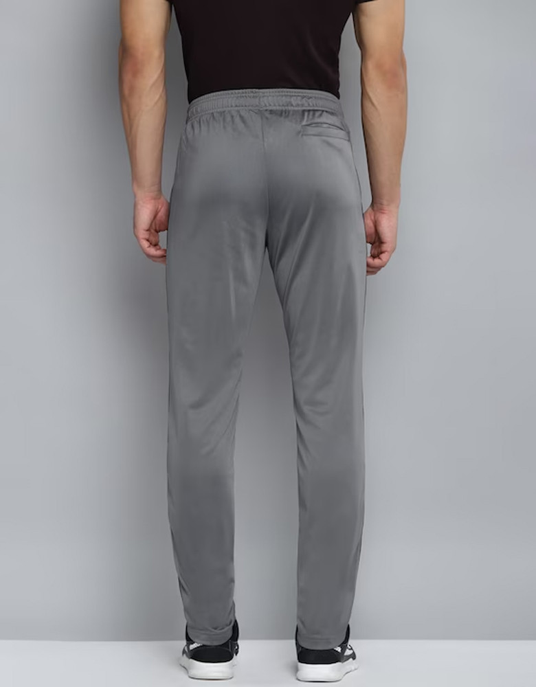 Men Charcoal Grey Solid Neo Speedwick Track Pants