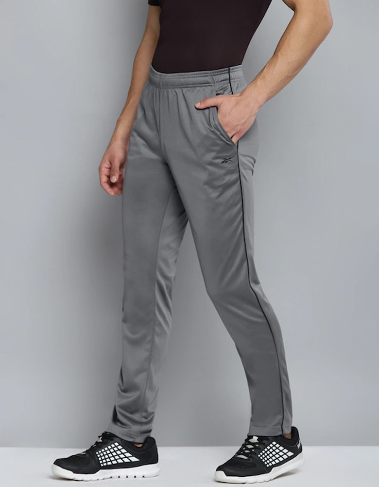 Men Charcoal Grey Solid Neo Speedwick Track Pants