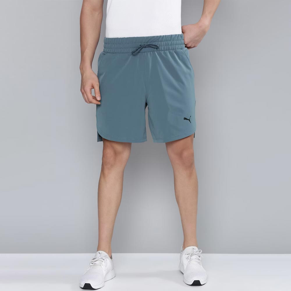 Men Grey Solid Mid-Rise STUDIO ULTRAMOVE Sports Shorts
