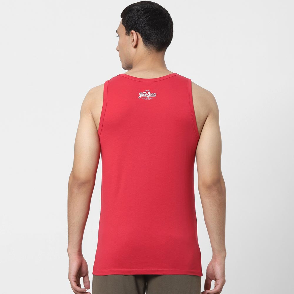 Men Red Printed Innerwear Vest 1412582001