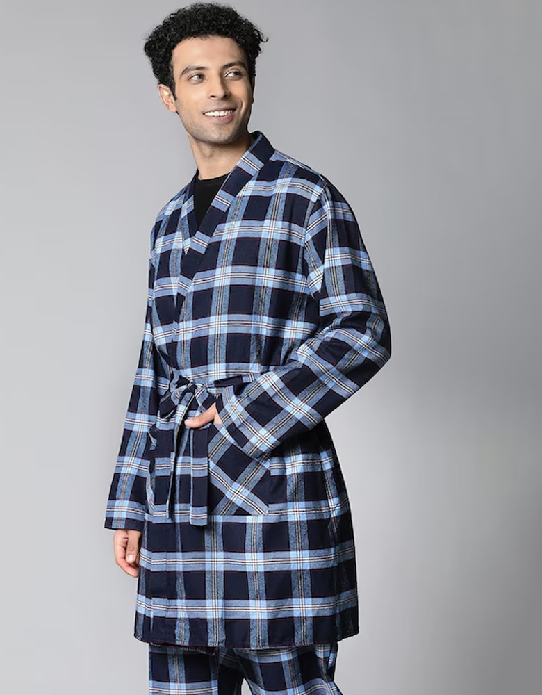 Men Combo Set Checked Pure Cotton Night suit