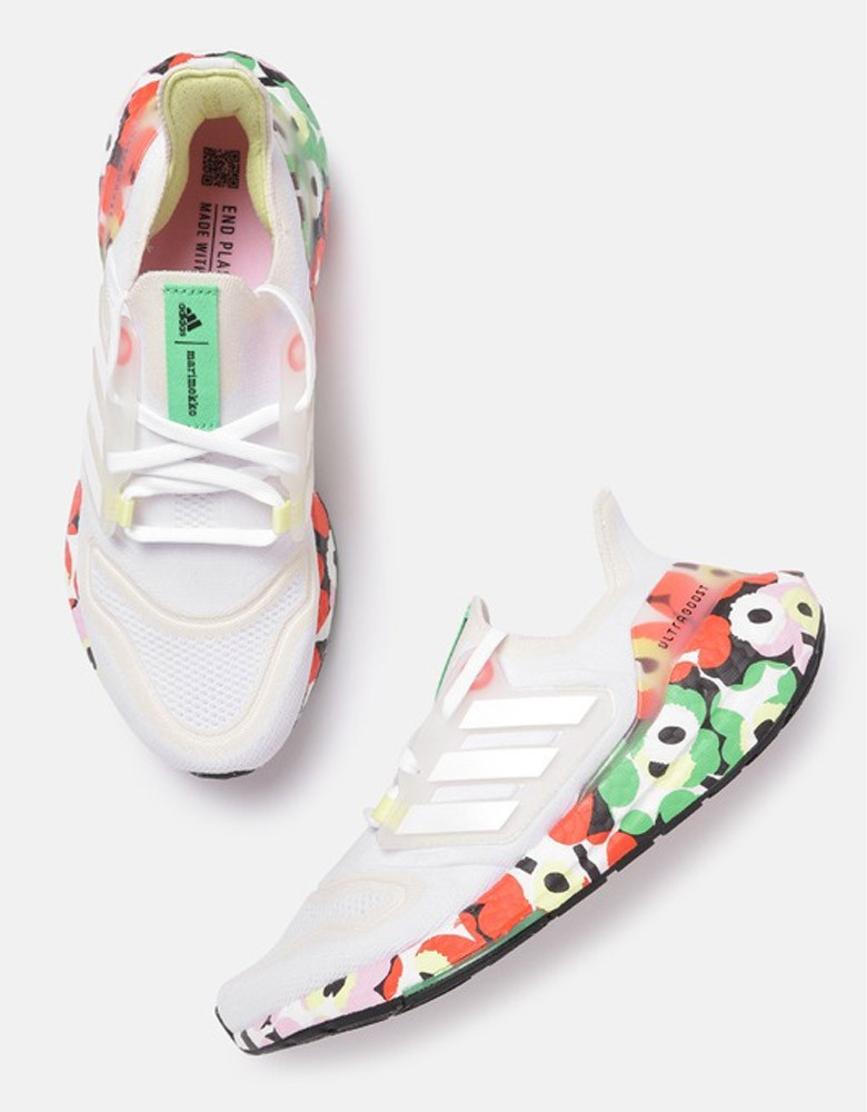Women White & Red Woven Design Ultraboost 22 W X Marimekko