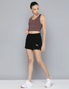 Women Mauve Solid Lightly Padded T Styled Sports Bra
