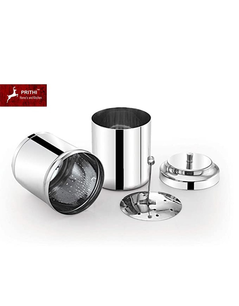 Prithi Home's and Kitchen Stainless Steel 400 ml Drip Coffee Filter Indian Coffee Filter South Indian - 5 to 6 Cups
