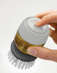 Joseph Joseph Palm Scrub Soap Dispensing Washing-Up Brush with Storage - Grey