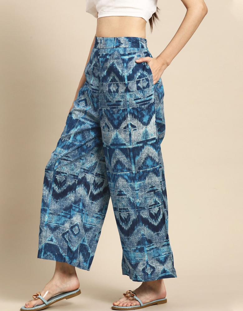 Women Abstract Printed Ethnic Palazzos
