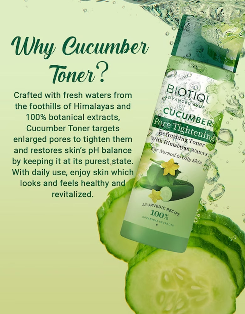 Bio Cucumber Pore Tightening Sustainable Tonerwith Himalayan Waters 120 ml