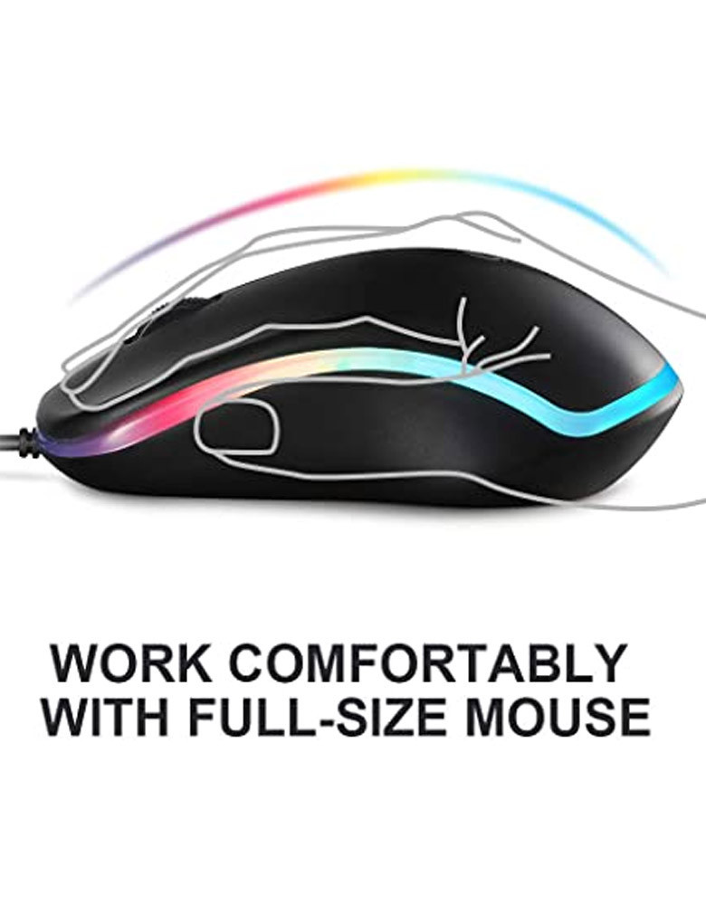 FC112 USB Optical Wired Computer Mouse with Easy Click for Office and Home, 1000DPI, Premium and Portable,Compatible with Windows PC, Laptop, Desktop, Notebook (Mint Green)