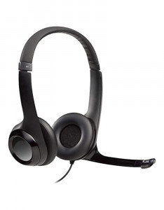 H390 Wired Headset, Stereo Headphones with Noise-Cancelling Microphone, USB, In-Line Controls, PC/Mac/Laptop - Black