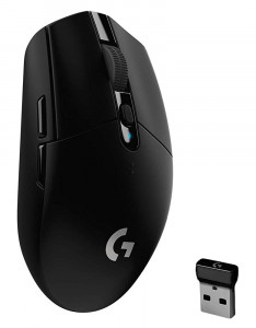 G305 LIGHTSPEED Wireless Gaming Mouse, Hero 12K Sensor, 12,000 DPI, Lightweight, 6 Programmable Buttons, 250h Battery Life, On-Board Memory, PC/Mac - Black
