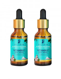 Pack of 2 Vitamin C Face Serum with Hyaluronic Acid - Glowing Skin - 30 ml each