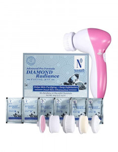 Diamond Radiance Facial Kit 60 g 5 In 1 Rotating Face Massager