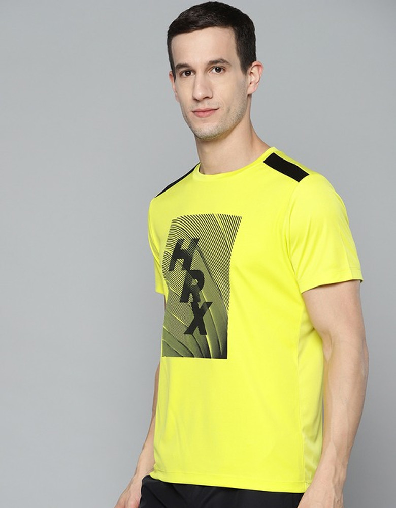 HRX By Hrithik Roshan Basketball Men Sulphur Spring Rapid-Dry Brand Carrier Tshirts