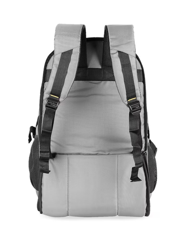 Unisex Grey Solid Travel Backpack