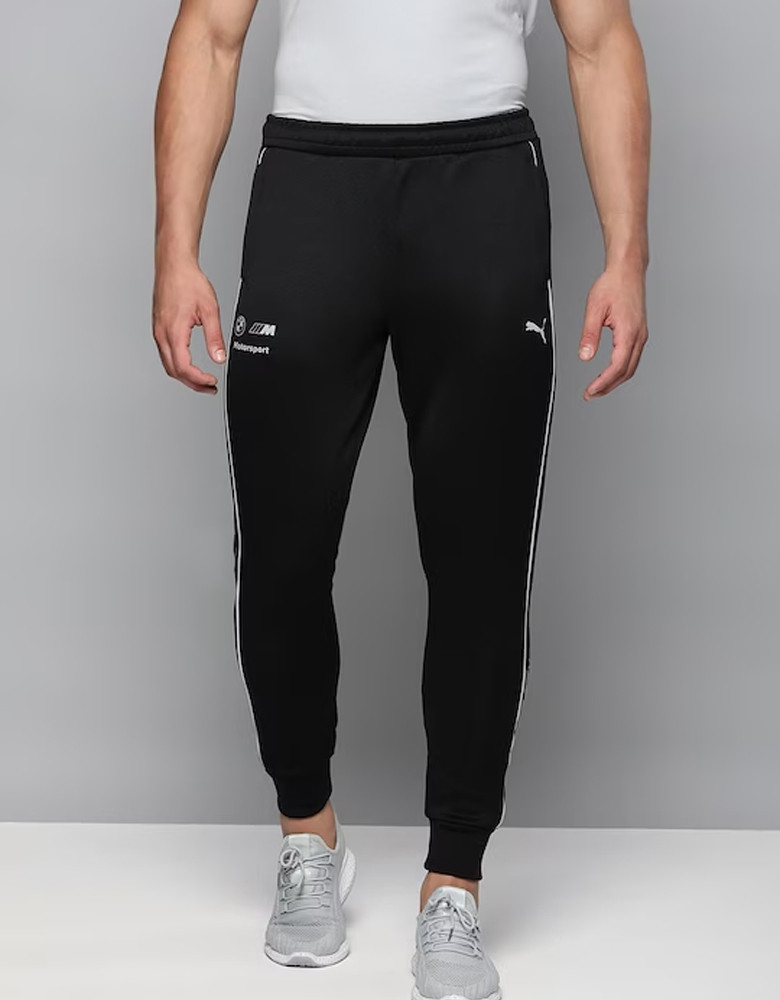 Men Black Striped BMW MT7 Motorsport Joggers