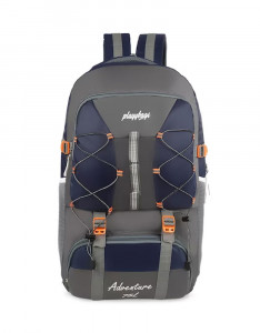 Grey & Blue Casual Travel Adventure Waterproof Trekking Bag