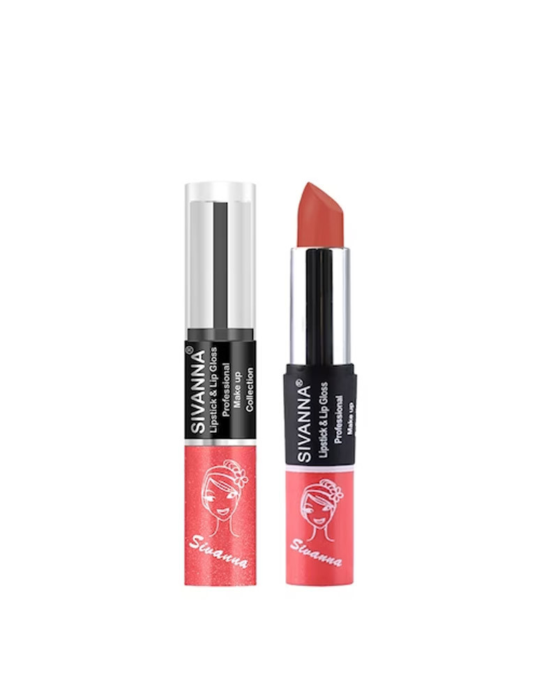 2-in-1 Professional Makeup Lipstick & Lip Gloss - DK061 22