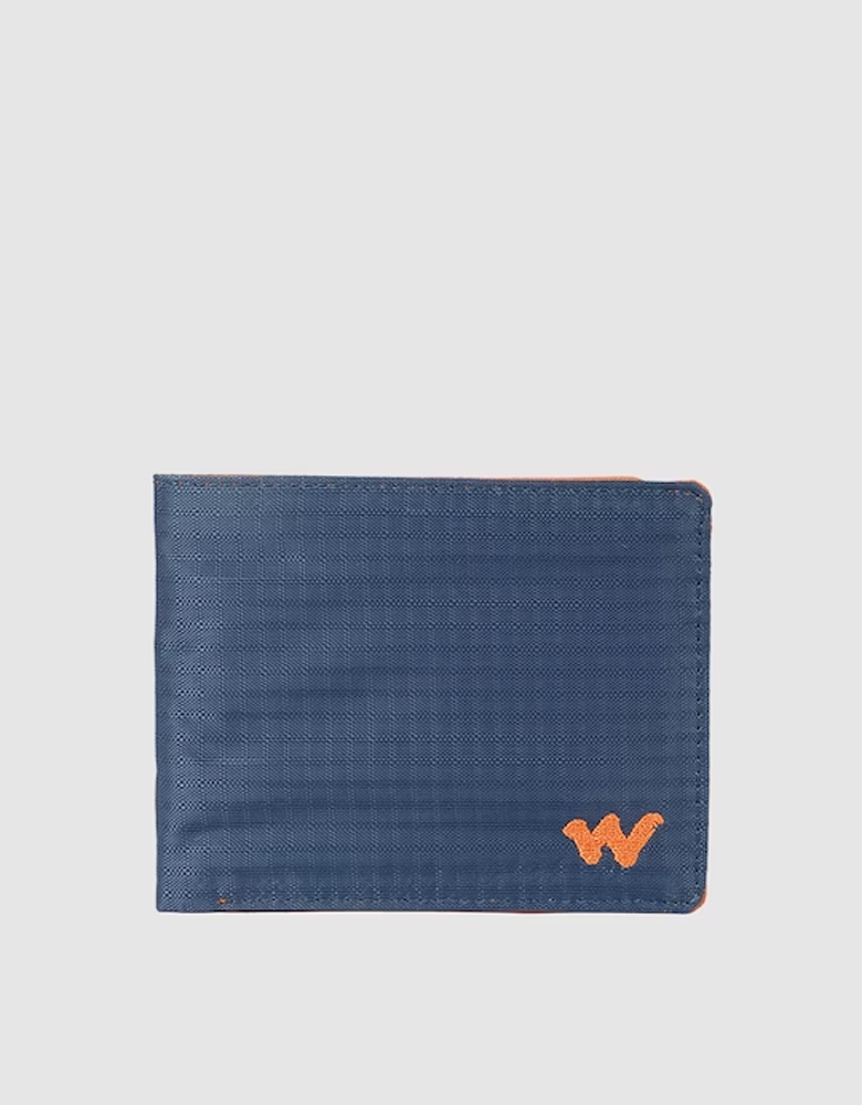 Men Blue Textured Two Fold Wallet