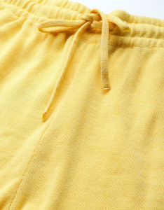 Women Yellow Solid Pure Cotton Shorts