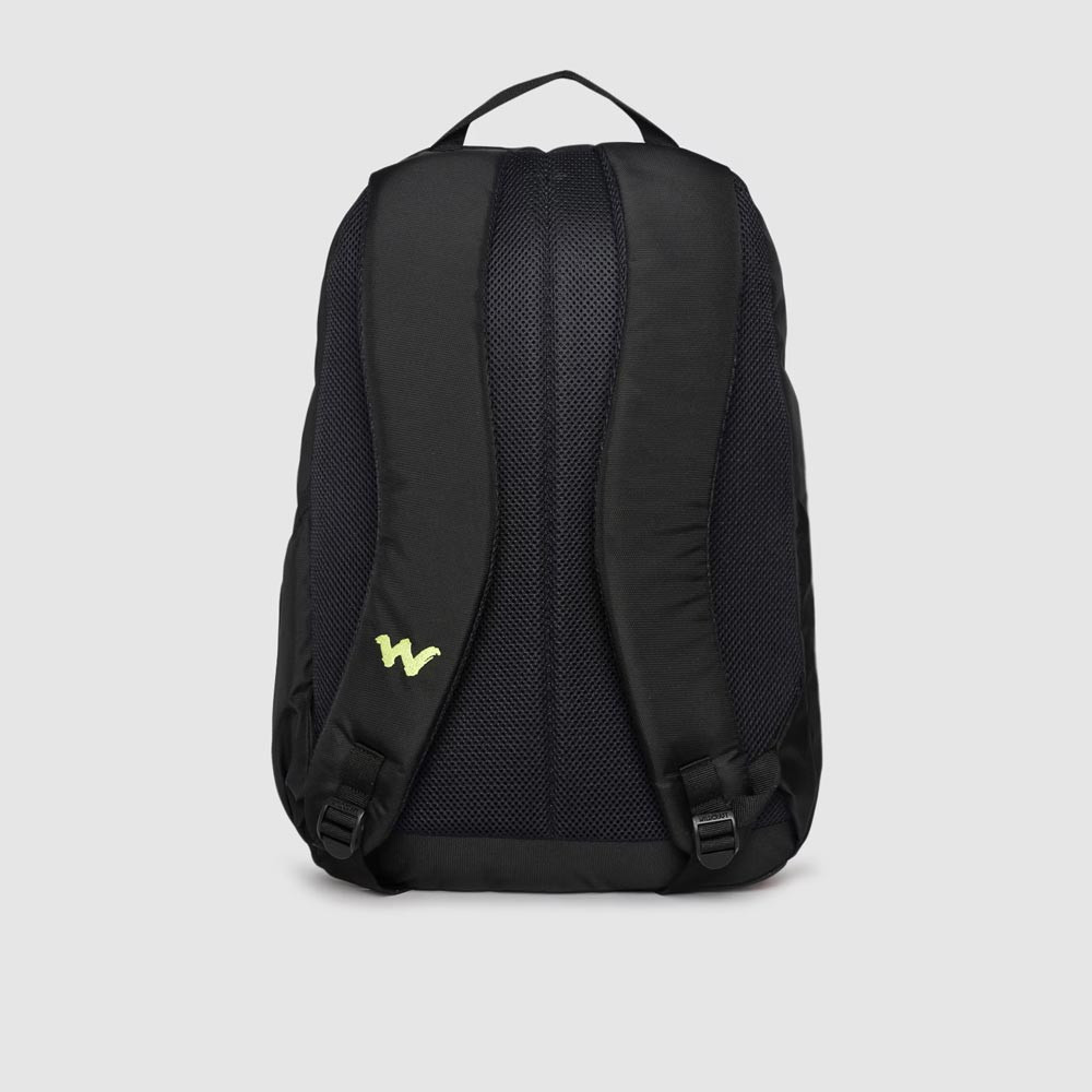 Unisex Black Printed Backpack