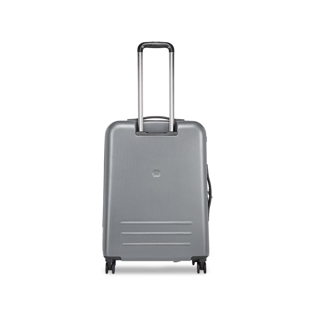 Grey Textured Munia Anthracite Hard-Sided Cabin Trolley Suitcase