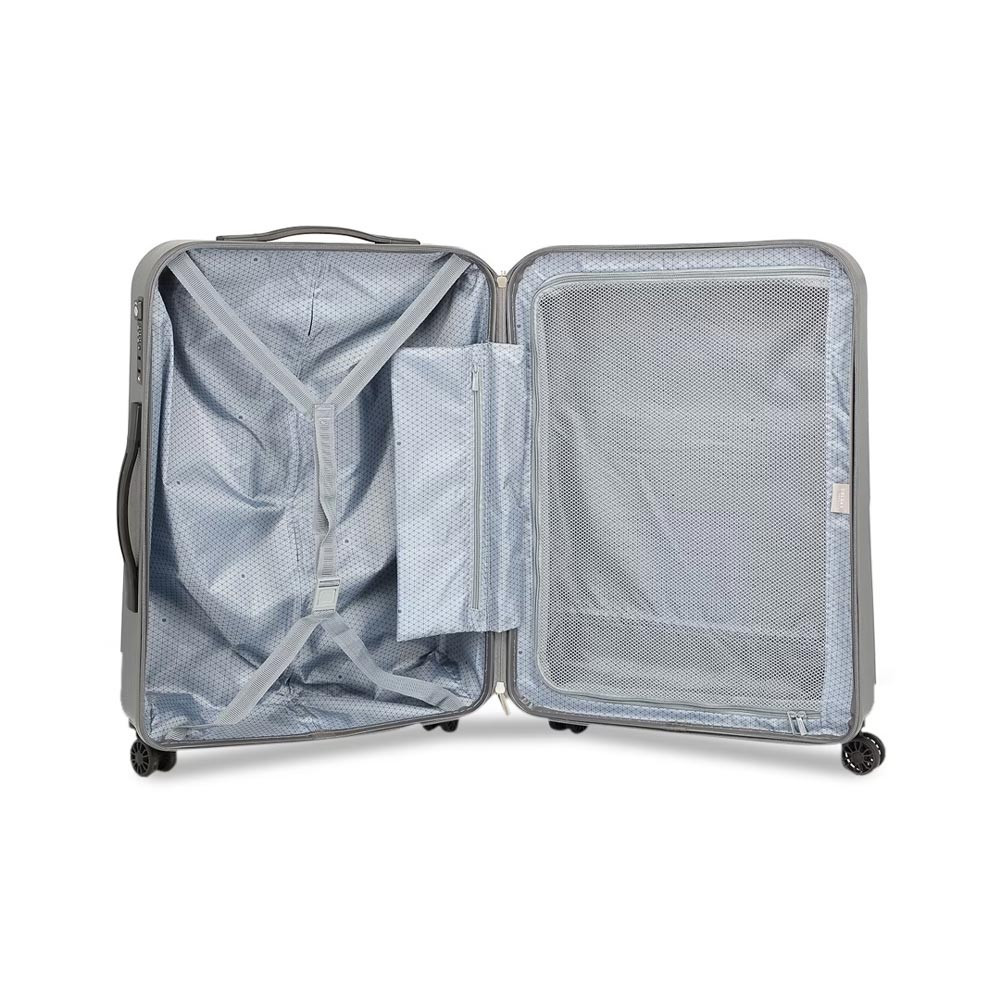 Grey Textured Munia Anthracite Hard-Sided Cabin Trolley Suitcase