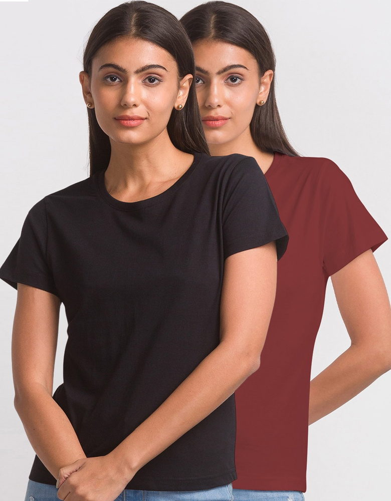 Women Set Of 3 Cotton T-shirt