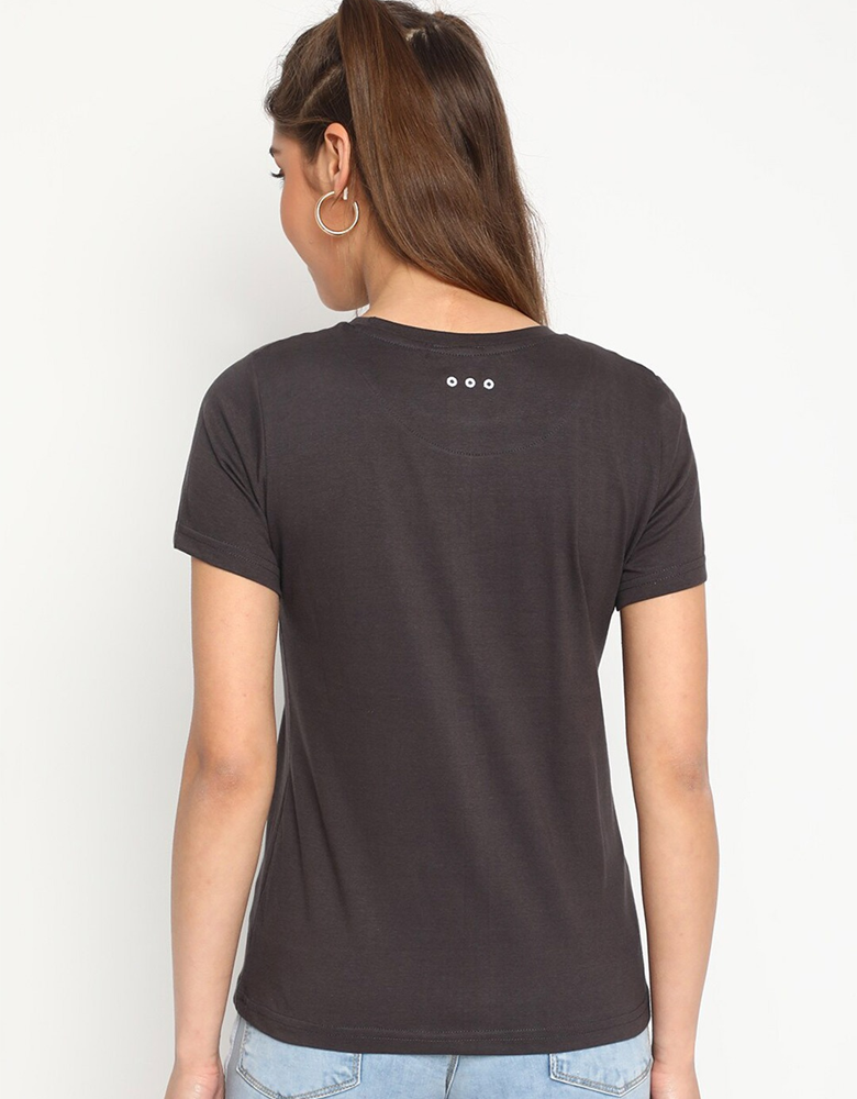 Women Round Neck Cotton T-shirt