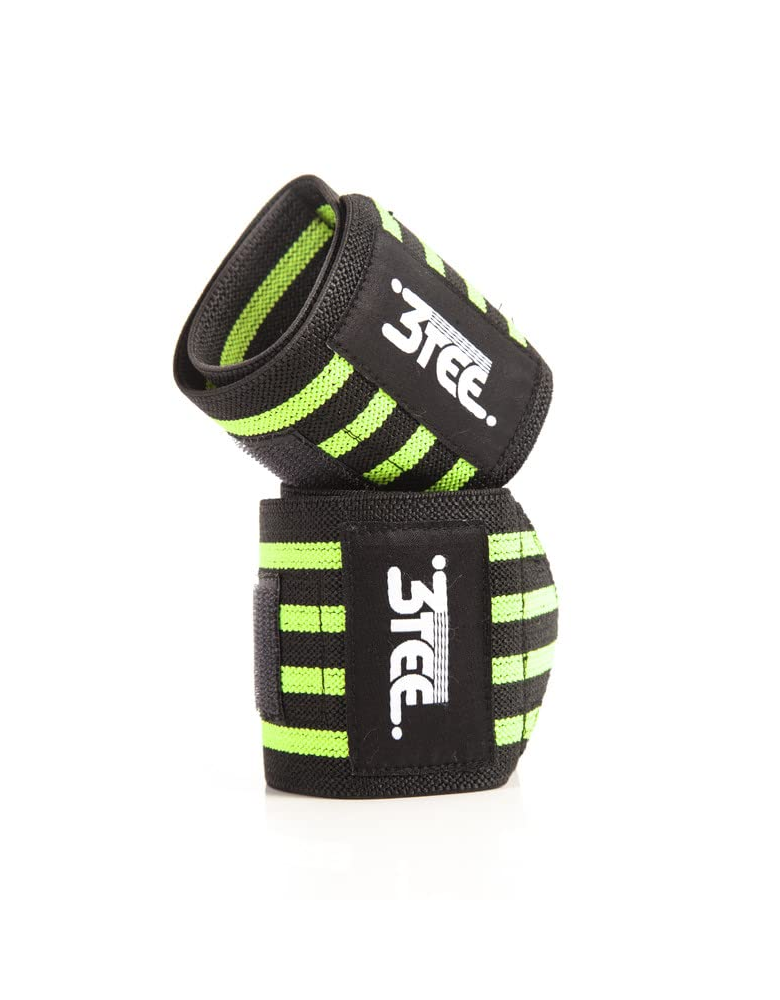 3TEE 2Line Wrist Supporter for Gym Wrist Band for Men Gym & Women with Thumb Loop Straps - Wrist Wrap Gym Accessories