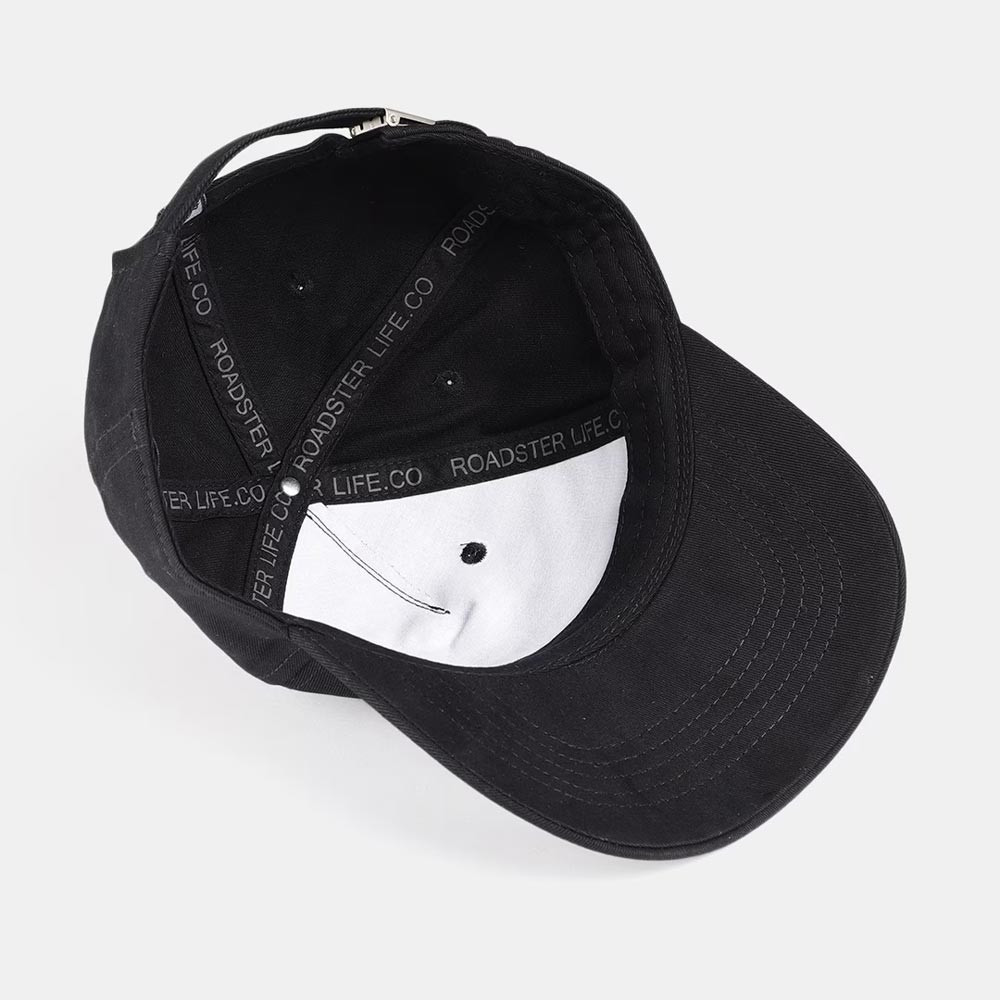 Unisex Black Printed Baseball Cap