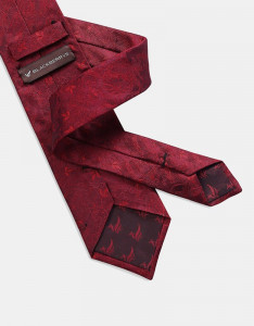 Men Red Printed Skinny Tie